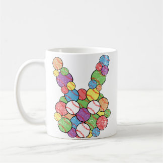 Mug Easter Baseball Lover Bunny Head Ball Egg Hunting 