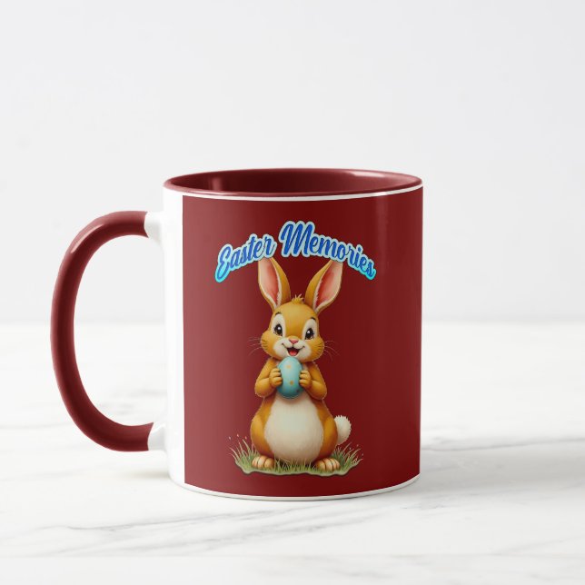 Mug Easter Memories – Cute Bunny Illustration caneca (Gauche)
