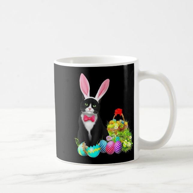 Mug Easter Rabbit Cat Bunny Ears Eggs Happy Easter Day (Droite)