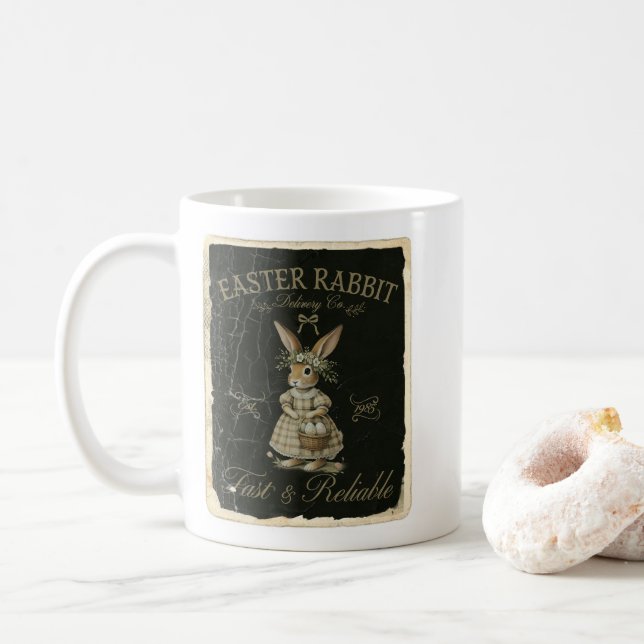 Mug Easter Rabbit Delivery Co Vintage Bunny (Avec donut)