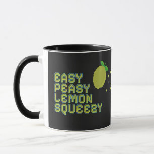 Mug Easy Peasy Lemon Squeezy - Pixel Art Noir Gam