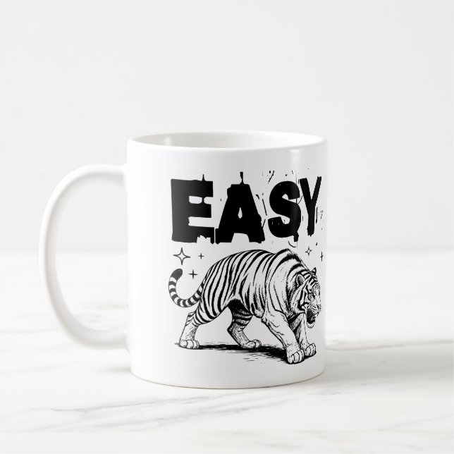 Mug Easy Tiger Retro Wild Amoureux des animaux (Gauche)