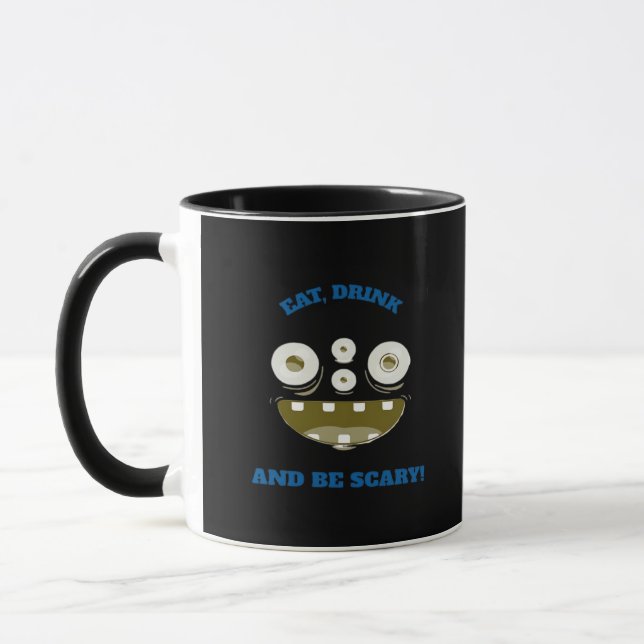 Mug Eat Drink And Be Scary Classic Minimal Clean (Gauche)