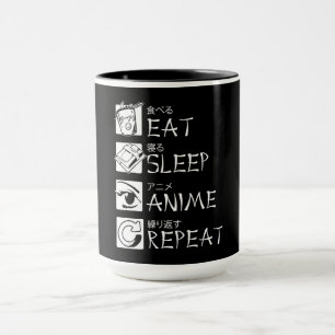 Mug Eat Sleep Anime Repeat Venin Idea Cosplayer