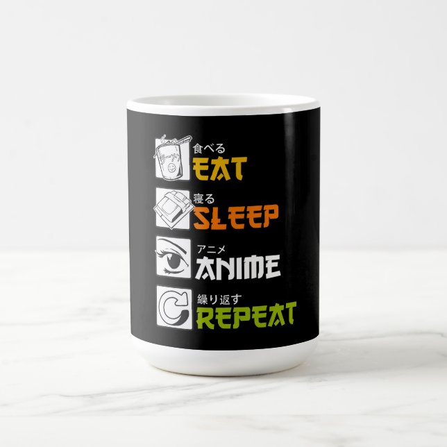 Mug Eat Sleep Anime Repeat Venin Idea Cosplayer (Centre)