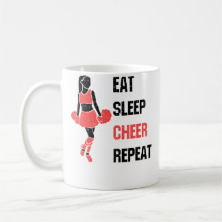 Mug Eat Sleep Cheer Repeat Cheerleading Coach