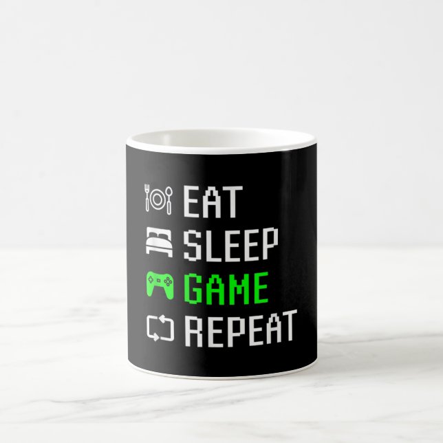 Mug Eat Sleep Jeu Vidéo Répéter jeu amusant (Centre)