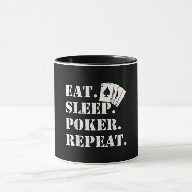 Mug Eat Sleep Poker Répéter Casino Dire Poker (Centre)