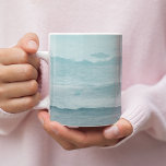 Mug Eau bleu mer Abstraite<br><div class="desc">Un magnifique paysage marin d'aquarelle abstraite. Palette bleue évoquant la plage et l'océan.</div>