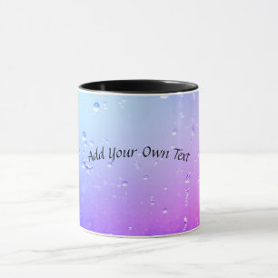 Mug Eau bleu pourpre Ajoutez votre texte