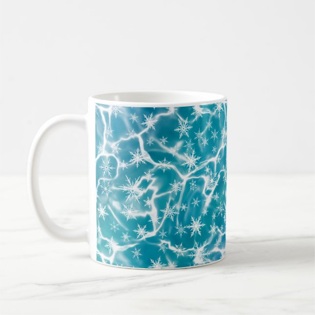 Mug Eau de la mer Bleue avec des lacs de neige (Gauche)
