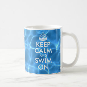 Mug Eau de piscine bleue Gardez votre calme et continu
