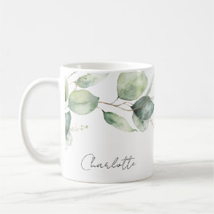 Mug Eau-forte Eucalyptus Mariage Script Fête de mariag