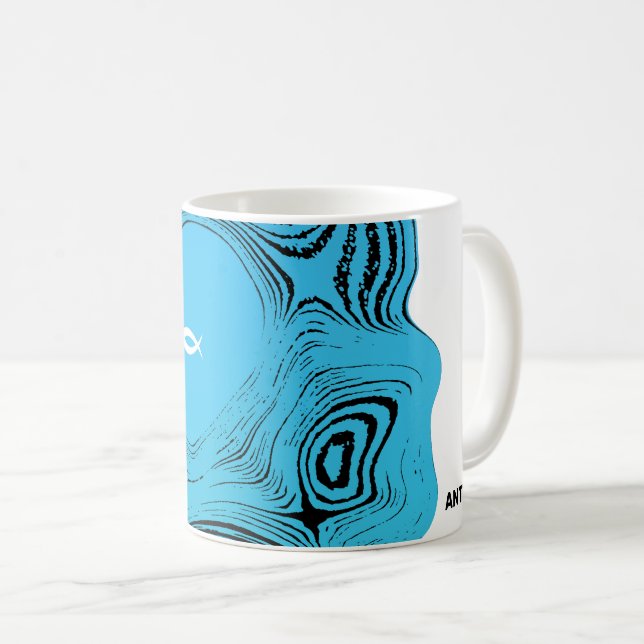 Mug Eaux ondulées Jésus Poisson (Devant droit)