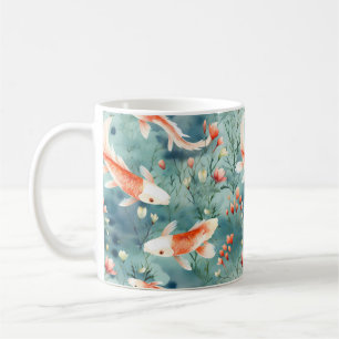 Mug Eaux tranquilles : Aquarelle Koi Motif de poissons
