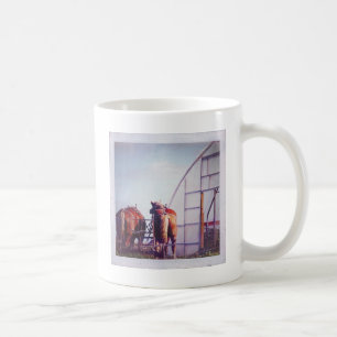 Mug Ébauche Chevaux Prêt Pour Le Travail