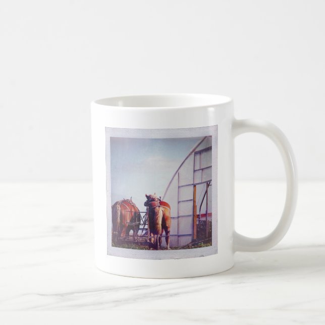 Mug Ébauche Chevaux Prêt Pour Le Travail (Droite)