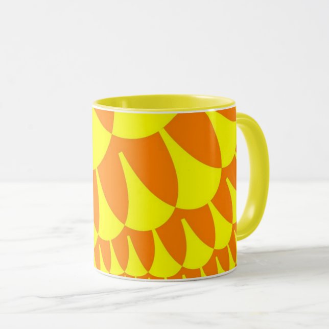 Mug Écaille jaune et orange (Devant droit)