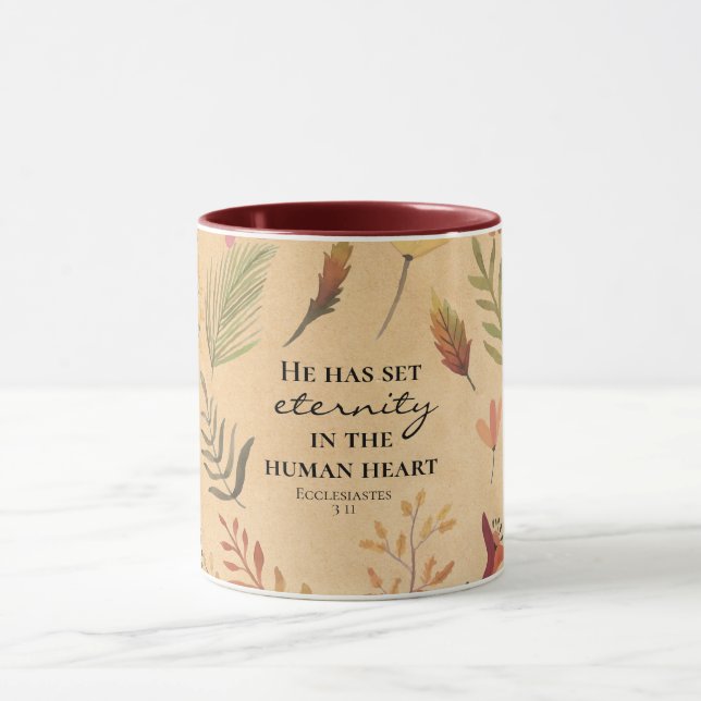 Mug Ecclésiaste 3:11 Il a mis l'éternité dans le coeur (Centre)