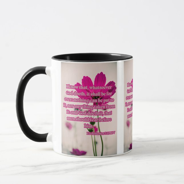 Mug Ecclésiaste 3:14 KJV Bible Verse Pic Deux Tons (Gauche)