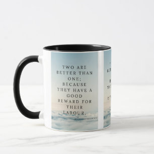 Mug Ecclésiaste 4:9 KJV Bible Écriture Pic Deux Tons