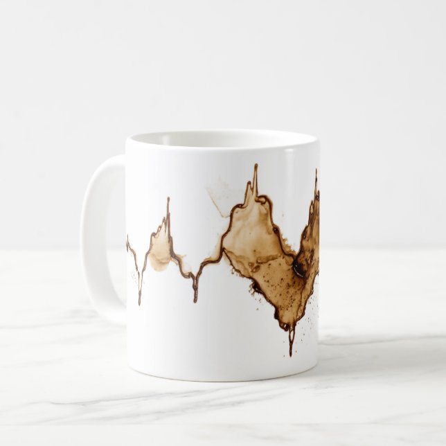 Mug ECG Coffee Stain Art Nuring (Devant gauche)