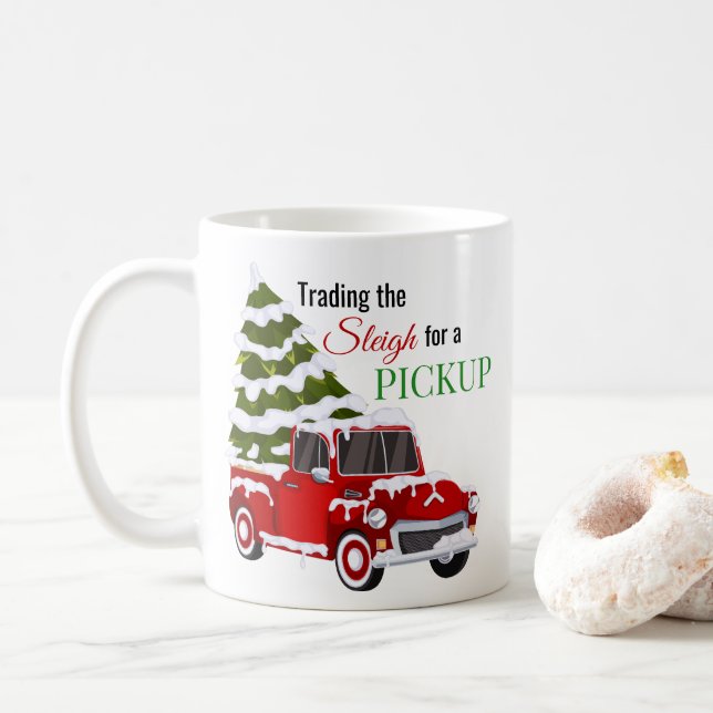 Mug Échanger le traîneau contre un pick-up drôle de ca (Avec donut)