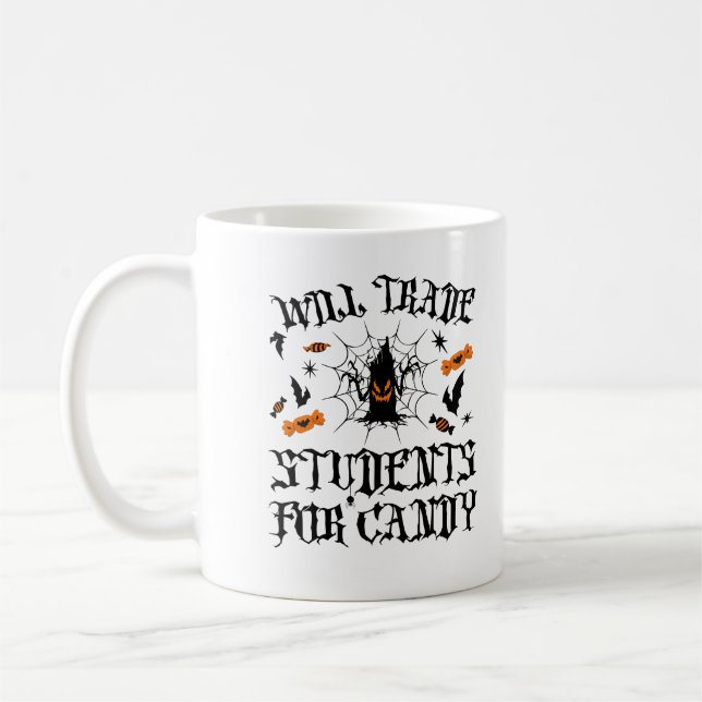 Mug Échangera des élèves contre des bonbons Halloween  (Gauche)