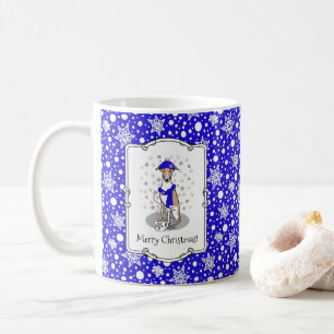 Mug Écharpe à neige bleu hiver - Faune et blanc