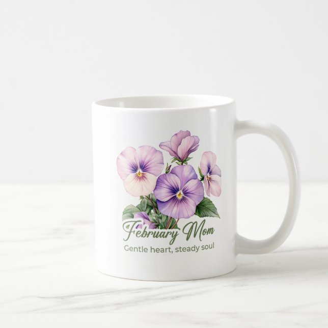 Mug Écharpe de maman fleur de naissance de février ins (Droite)