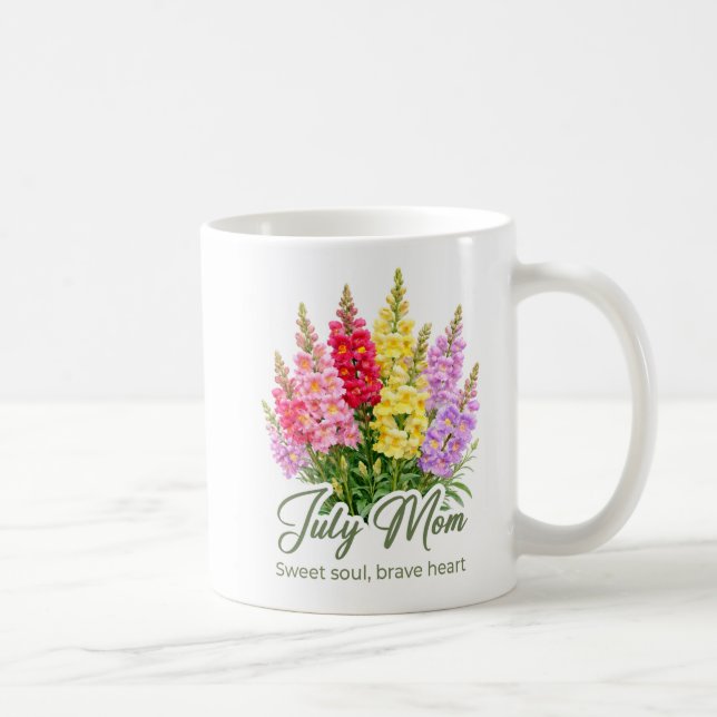 Mug Écharpe de maman fleur de naissance de juillet ins (Droite)