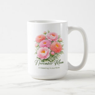 Mug Écharpe de maman fleur de naissance novembre inspi
