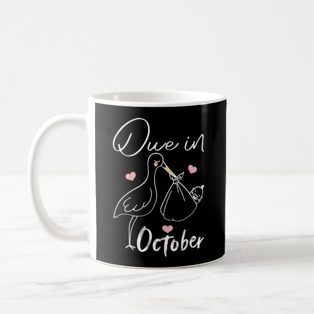 Mug Échéance En Octobre Swan Drôle Portant Un Nouvel E (Gauche)