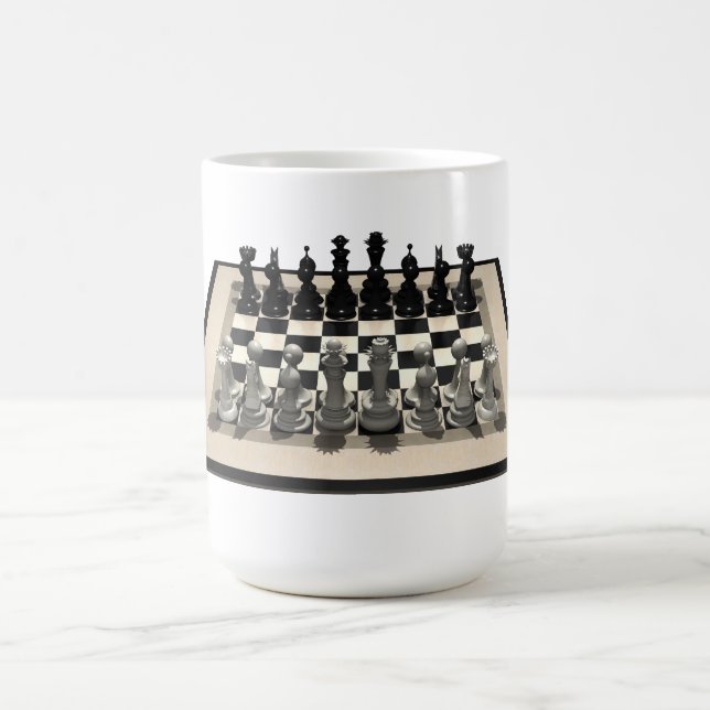 Mug Échecs et pièces d'échecs : (Centre)