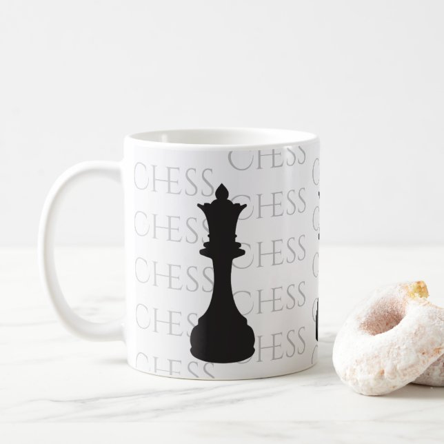 Mug Échecs Queen classique pièce moderne (Avec donut)
