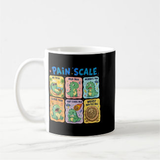 Mug Échelle de douleur des dinosaures Infirmière drôle