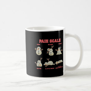 Mug Échelle de douleur drôle bonhomme de neige qui fon