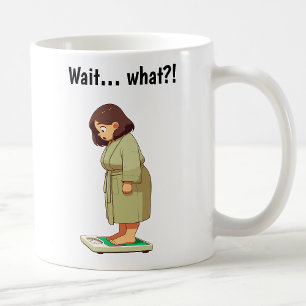 Mug Échelle de poids de dessin animé personnalisable 