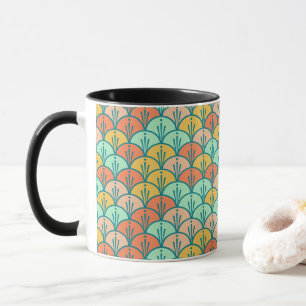 Mug Echelle de poisson géométrique moderne et colorée