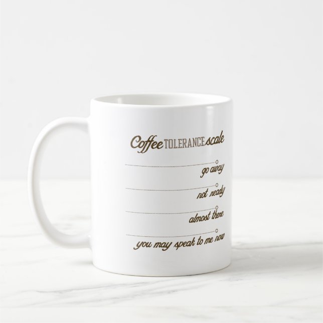 Mug Échelle de tolérance au café (Gauche)