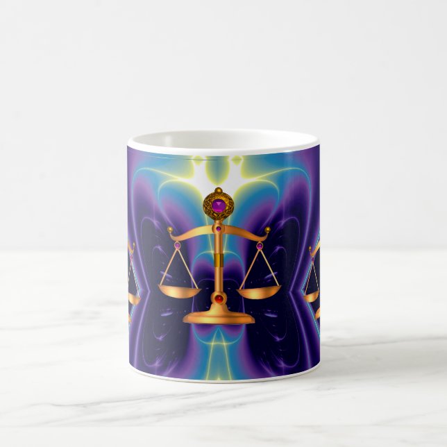 MUG ÉCHELLES D'OR DE LA LOI AVEC PIERRES GEM, SYMBOLE  (Centre)