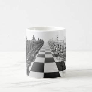 Mug échiquier 3D noir et blanc