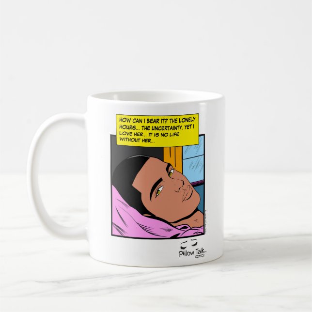 Mug Échos Romantiques Cœur Solitaire Bande Dessinée Ro (Gauche)