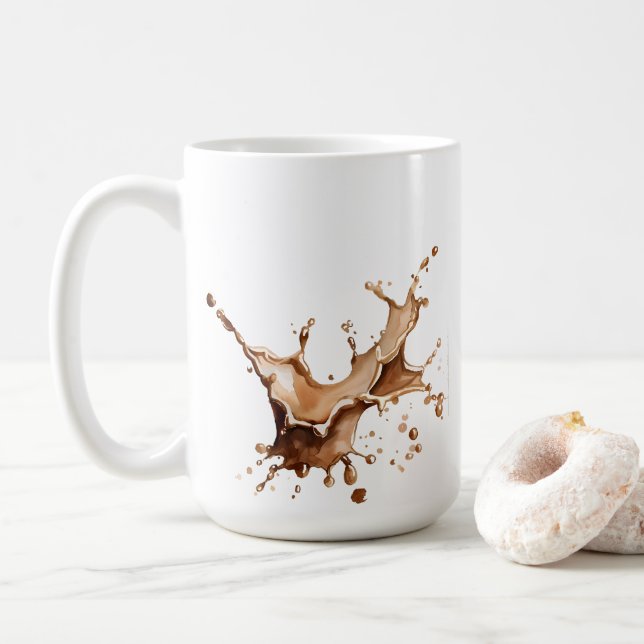 Mug Éclaboussure de café (Avec donut)