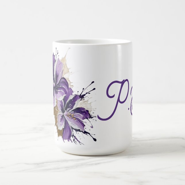 Mug Éclaboussure florale violette (Centre)