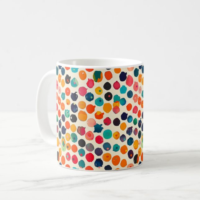 Mug Éclaboussures Abstraites Colorées (Devant gauche)