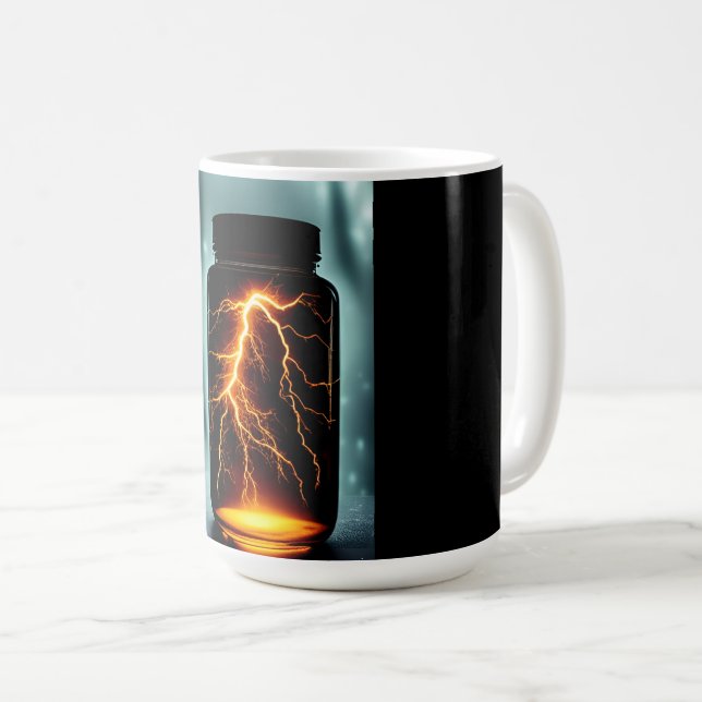 Mug Éclair dans une bouteille d'art numérique  (Devant droit)