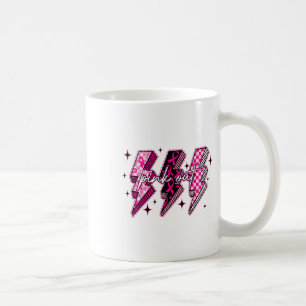 Mug Éclair de dentelle rose Halloween Cancer du sein A