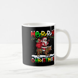Mug Éclairage de Noël Père Noël équitation vache Joyeu