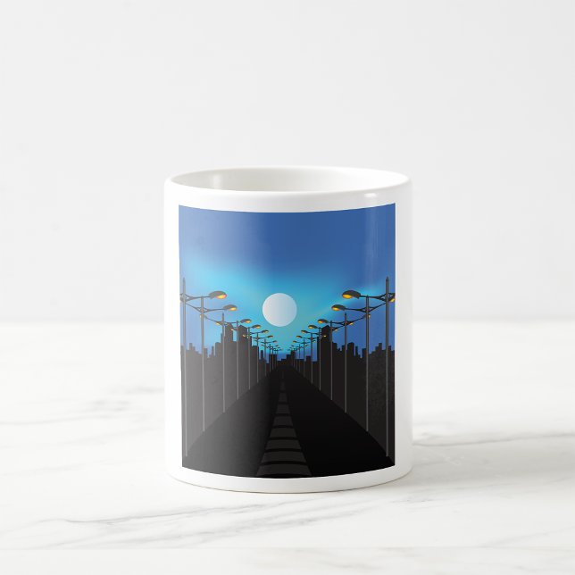 Mug Éclairage De Rue Et Lune (Créateur téléchargé)